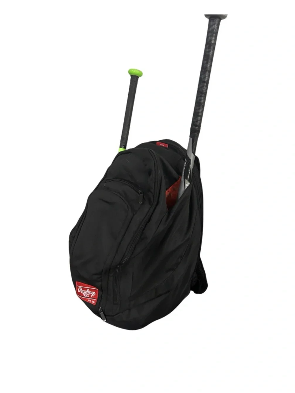 Rawlings Legend Pro Baseball Softball Backpack Black Bat Cleat Bag LPBK-B